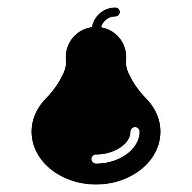 beyaz arkaplanda izole edilmiş armut sembolü vektör çizimi