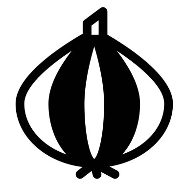 Beyaz arkaplanda izole edilmiş sarımsak sembolü vektör çizimi