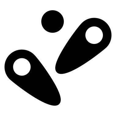 pinball glyph simgesi vektör çizimi beyaz arkaplanda izole edildi