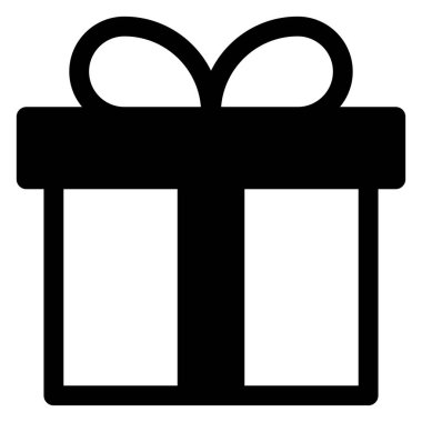 hediye sembolü vektör çizimi beyaz arkaplanda izole edildi