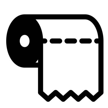 beyaz arkaplanda izole edilmiş kağıt glyph simgesi vektör çizimi