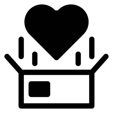 bağış kutusu kabartması i simge vektör çizimi beyaz arkaplanda izole