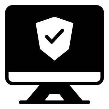 bilgisayar sembolü vektör çizimi beyaz arkaplanda izole edildi