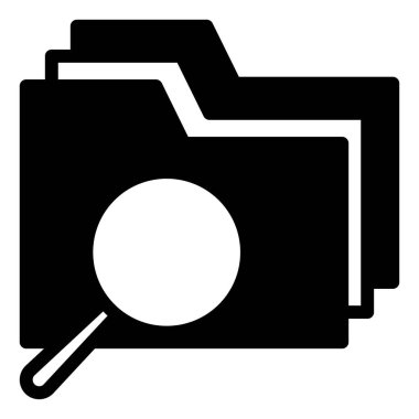 Beyaz arkaplanda izole edilmiş glyph ikon vektör resimlemesi bul