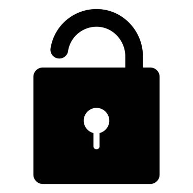 Beyaz arkaplanda izole edilmiş sembol vektör çiziminin kilidini aç