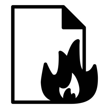 dosya glyph simgesi vektör çizimi beyaz arkaplanda izole edildi