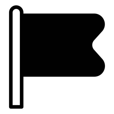 Beyaz arkaplanda izole edilmiş bayrak sembolü vektör çizimi