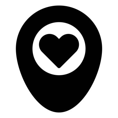 Beyaz arkaplanda izole edilmiş favori yer sembol vektör çizimi