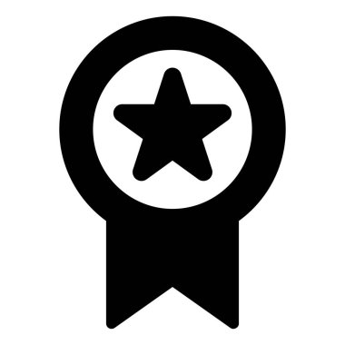 Beyaz arkaplanda izole edilmiş rozet sembolü vektör çizimi