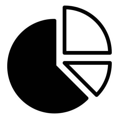 Pasta grafiği sembolü vektör çizimi beyaz arkaplanda izole edildi