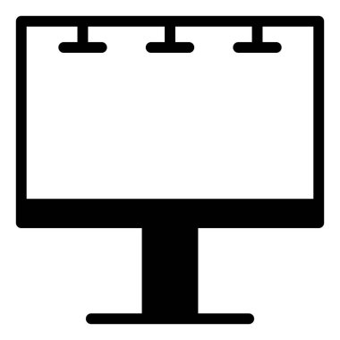 Billboard sembolü vektör illüstrasyonu beyaz arkaplanda izole edildi