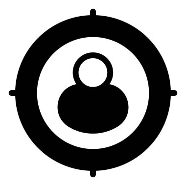 hedef simge vektör çizimi beyaz arkaplanda izole edildi