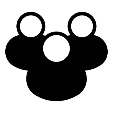 beyaz arkaplanda izole edilmiş izleyici glyph simgesi vektör çizimi