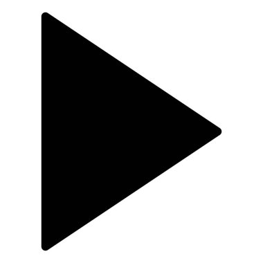 Beyaz arkaplanda izole edilmiş glyph ikon vektör resimlemesini çal