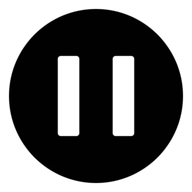 beyaz arkaplanda izole edilmiş çember glyph ikon vektör çizimi