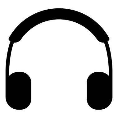 kulaklık sembolü vektör çizimi beyaz arkaplanda izole edildi