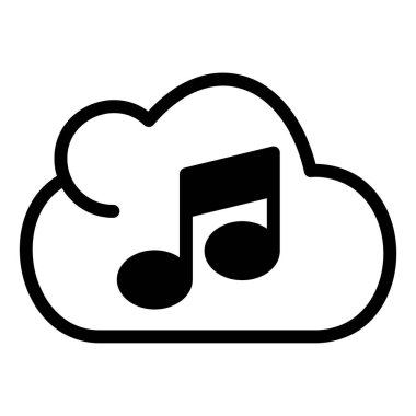 beyaz arkaplanda izole edilmiş bulut sembolü vektör çizimi