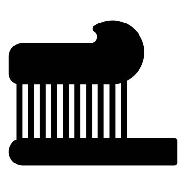 diş fırçası sembolü vektör çizimi beyaz arkaplanda izole edildi