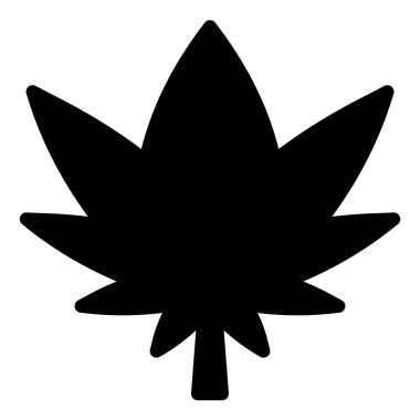 Beyaz arkaplanda izole edilmiş kenevir sembolü vektör illüstrasyonu