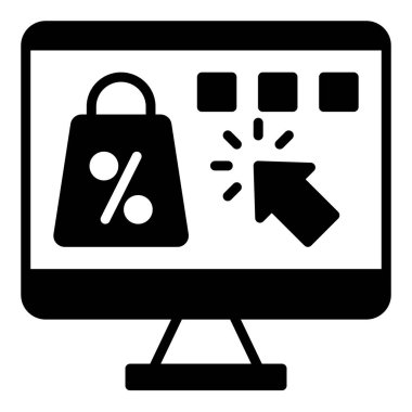 çevrimiçi dükkan sembolü vektör çizimi beyaz arkaplanda izole edildi