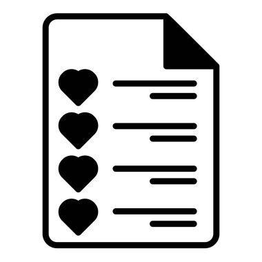 dilek listesi sembolü vektör çizimi beyaz arkaplanda izole edildi