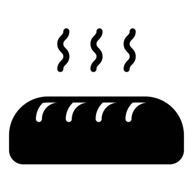 Ekmek kabartma simgesi vektör çizimi beyaz arkaplanda izole edildi