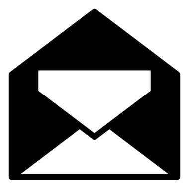 Davetiye sembolü vektör illüstrasyonu beyaz arkaplanda izole edildi