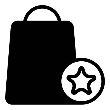 torba glyph simgesi vektör çizimi beyaz arkaplanda izole edildi