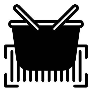 Tarama sembolü vektör çizimi beyaz arkaplanda izole edildi