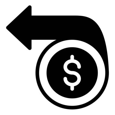 Beyaz arkaplanda izole edilmiş sembol vektör illüstrasyonunu geri getir