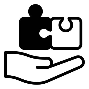 Yapboz sembolü vektör çizimi beyaz arkaplanda izole edildi