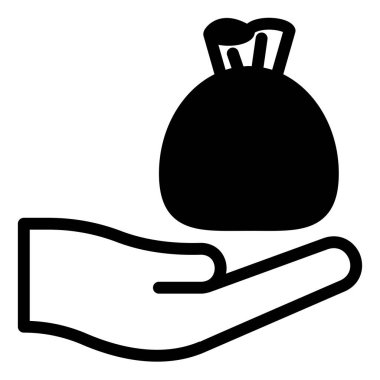 Bağış sembolü vektör çizimi beyaz arkaplanda izole edildi