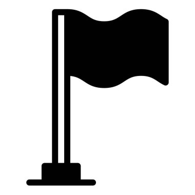 Beyaz arkaplanda izole edilmiş bayrak sembolü vektör çizimi