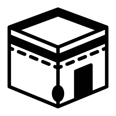 kabah glyph simge vektör çizimi beyaz arkaplanda izole edildi
