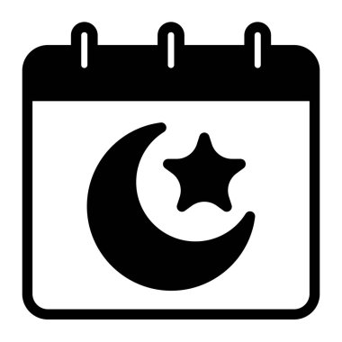 Takvim sembolü vektör çizimi beyaz arkaplanda izole edildi