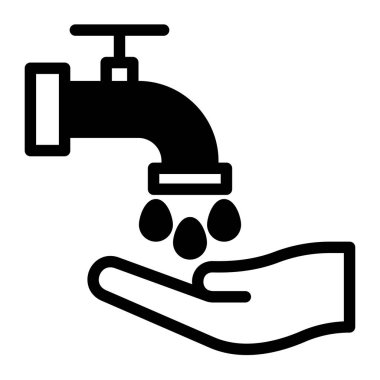 wudhu simge vektör çizimi beyaz arkaplanda izole