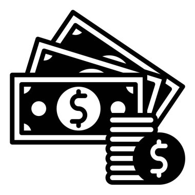 para glyph simgesi vektör çizimi beyaz arkaplanda izole edildi