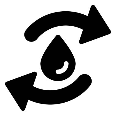 Beyaz arkaplanda izole edilmiş su kabartma simgesi vektör çizimi