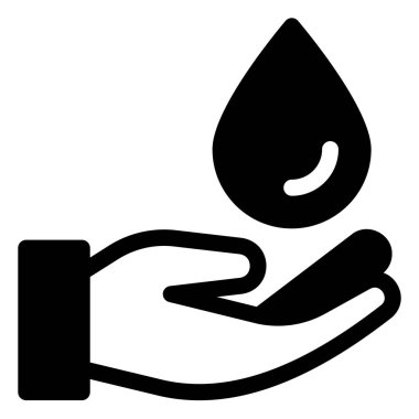 Beyaz arkaplanda izole edilmiş su kabartma simgesi vektör çizimi