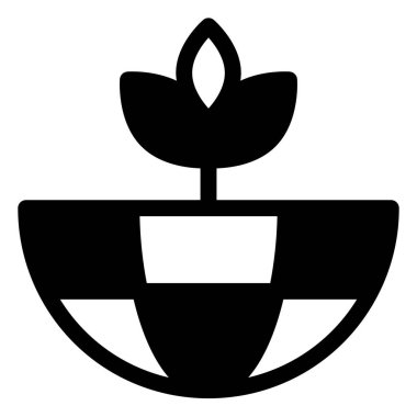 Ekoloji sembolü vektör çizimi beyaz arkaplanda izole edildi