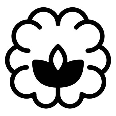 Beyaz arkaplanda izole edilmiş eko beyin kabartma simgesi vektör çizimi