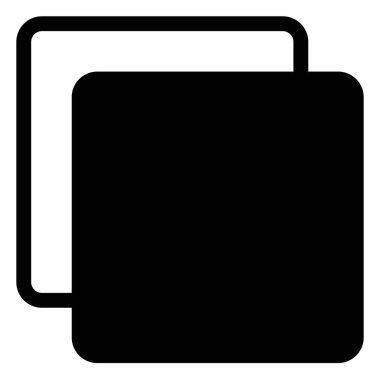 Beyaz arkaplanda izole edilmiş glyph simgesi vektör illüstrasyonunu kopyala