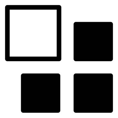 uygulamalar beyaz arkaplanda izole edilmiş glyph ikon vektör çizimi