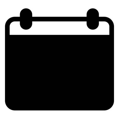 Takvim sembolü vektör çizimi beyaz arkaplanda izole edildi