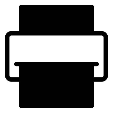 beyaz arkaplanda izole edilmiş glyph ikon vektör illüstrasyonunu yazdır