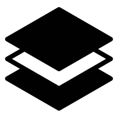 Kare glyph simge vektör çizimi beyaz arkaplanda izole edildi