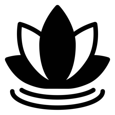 Nilüfer sembolü vektör çizimi beyaz arkaplanda izole edildi