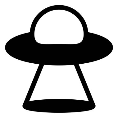 Uçan daire sembolü vektör çizimi beyaz arkaplanda izole edildi