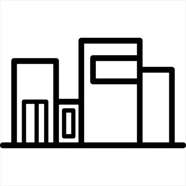 Beyaz arkaplanda izole edilmiş ev satırı simgesi vektör çizimi