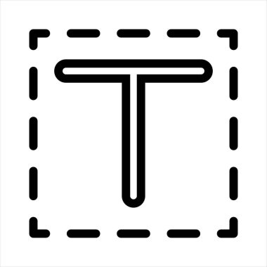 Metin satırı simgesi vektör çizimi beyaz arkaplanda izole edildi